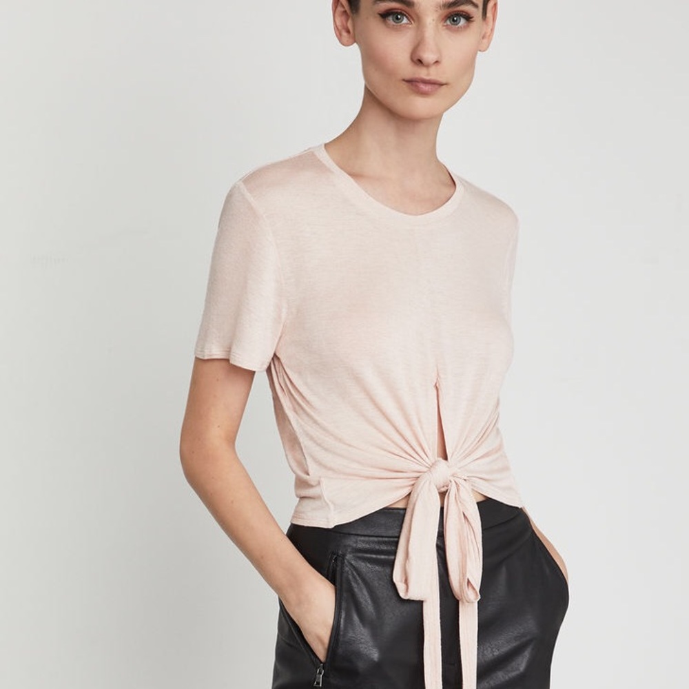 BCBGMAXAZRIA Tracee tie front top